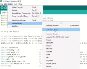 نصب کتابخانه های مورد نیاز در نرم افزار Arduino IDE